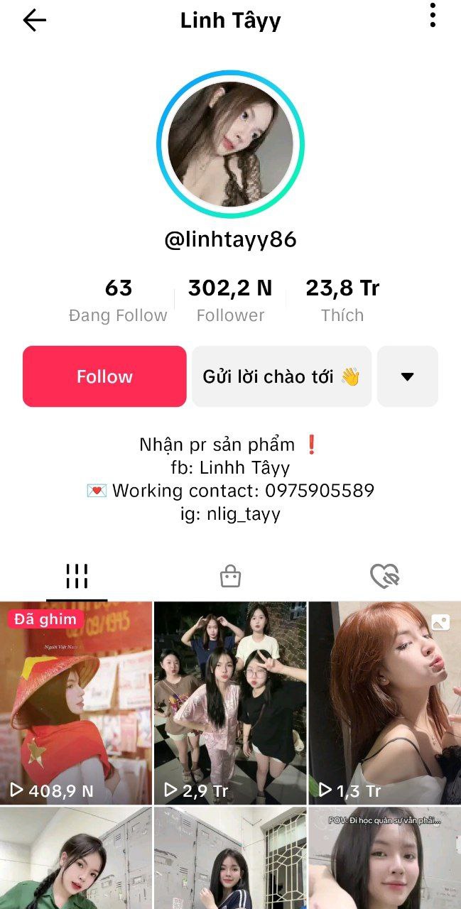 hot tiktoker Linh Tây