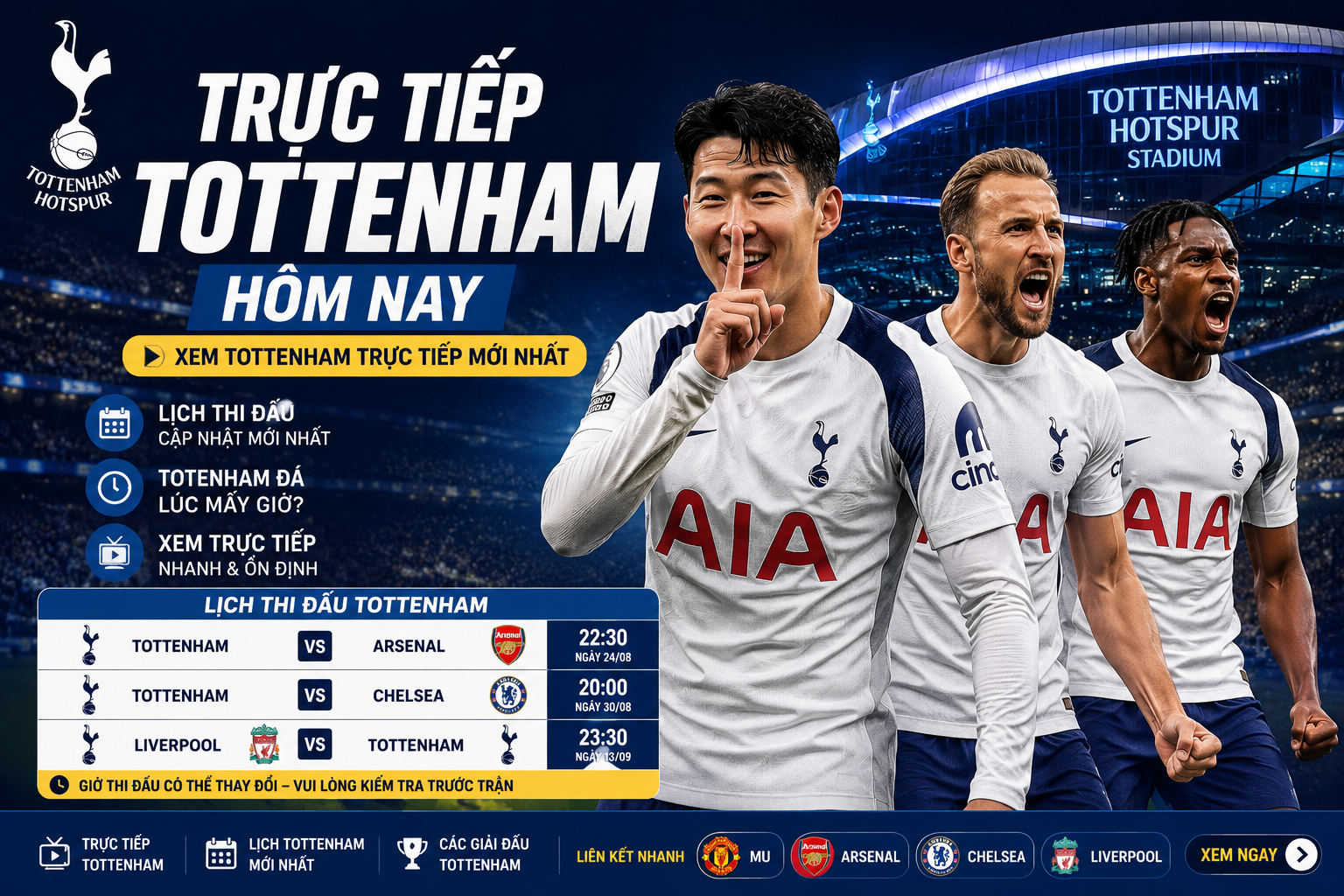 Trực Tiếp Tottenham